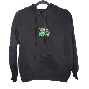 Vintage Pokemon Ivysaur STARTER Pokemon Hoodie In Black Size Small Embroidered
